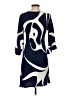 Escapada 100% Rayon Graphic Blue Casual Dress Size S - photo 2