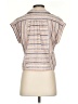 By Anthropologie Stripes Tan Short Sleeve Blouse Size XS - photo 2