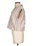 By Anthropologie Stripes Tan Short Sleeve Blouse Size XS - photo 5