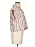 By Anthropologie Stripes Tan Short Sleeve Blouse Size XS - photo 4