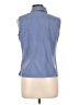 Talbots Blue Sleeveless Button-Down Shirt Size 12 - photo 2
