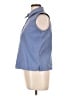 Talbots Blue Sleeveless Button-Down Shirt Size 12 - photo 5