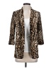Express 100% Polyester Animal Print Gold Blazer Size XXS - photo 1