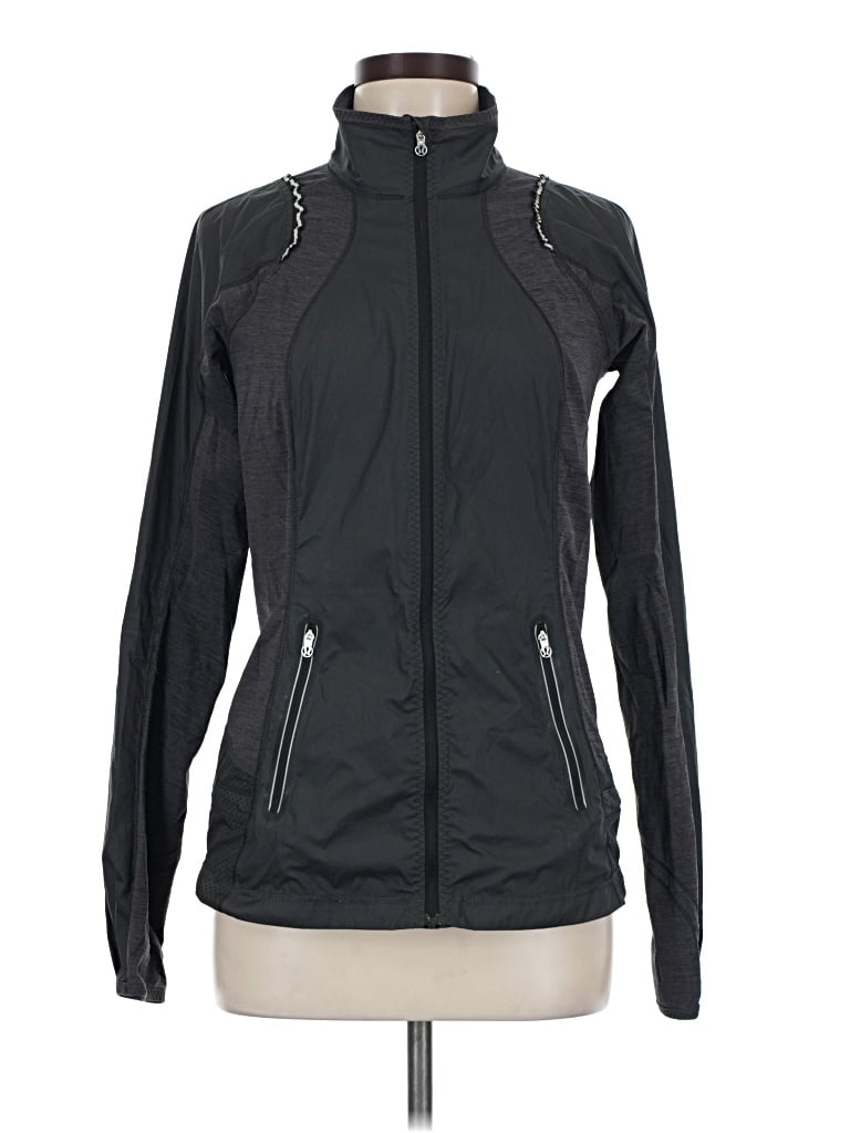 Pre-owned Lululemon Athletica Cardigan Sweater In Black