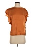 Maje 100% Silk Orange Short Sleeve Top Size Sm (1) - photo 1