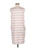 Cuddl Duds Stripes Gray Casual Dress Size M - photo 2