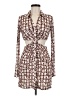 Cotton Candy LA 100% Polyester Print Brown Casual Dress Size M - photo 1