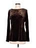 Worthington 100% Polyester Brown Long Sleeve Top Size M - photo 1