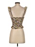 Lush 100% Rayon Yellow Sleeveless Top Size S - photo 2