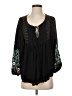 Floreat 100% Rayon Black 3/4 Sleeve Blouse Size XS - photo 1