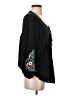 Floreat 100% Rayon Black 3/4 Sleeve Blouse Size XS - photo 4