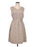 Tocca 100% Silk Print Brown Casual Dress Size 10 - photo 1