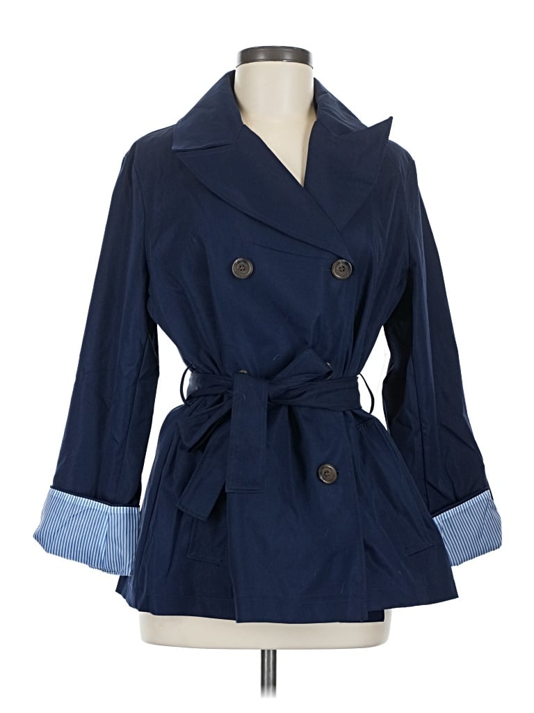Pre-owned Weatherproof Trenchcoat In Blue