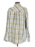 Free People Checkered-gingham Green Long Sleeve Button-Down Shirt Size M - photo 2