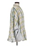 Free People Checkered-gingham Green Long Sleeve Button-Down Shirt Size M - photo 4