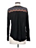 Black Rainn Chevron-herringbone Black Long Sleeve Blouse Size S - photo 2