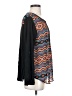Black Rainn Chevron-herringbone Black Long Sleeve Blouse Size S - photo 4