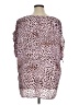 CAbi 100% Polyester Animal Print Pink Short Sleeve Blouse Size XL - photo 2
