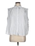Levi's 100% Cotton Stripes White Sleeveless Button-Down Shirt Size M - photo 1