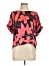 Milly Pink Short Sleeve Blouse Size L - photo 1