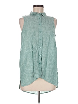 Garnet Hill Sleeveless Button Down Shirt