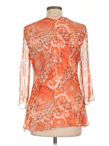 Allison Taylor 3/4 Sleeve Silk Top (view 2)
