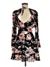 Love...ady Floral Black Cocktail Dress Size M - photo 2