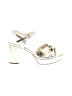 J.Crew Factory Store Metallic Silver Sandals Size 7 1/2 - photo 1