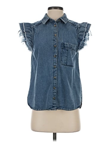 Pilcro Sleeveless Button-Down Shirt (view 1)