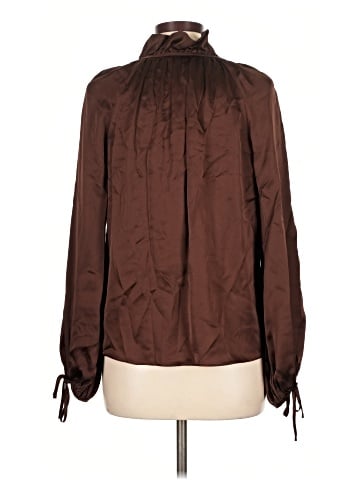 Amanda Uprichard Long Sleeve Silk Top (view 2)