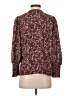 Aqua 100% Polyester Floral Burgundy 3/4 Sleeve Blouse Size S - photo 2