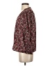 Aqua 100% Polyester Floral Burgundy 3/4 Sleeve Blouse Size S - photo 5