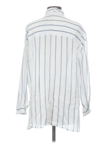 Madewell The Oversized Shirt in Stripe Ramie (view 2)