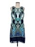 Rose + Olive 100% Polyester Paisley Blue Cocktail Dress Size 6 - photo 1