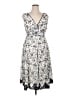 DressBarn 100% Polyester Print Silver Cocktail Dress Size 16 - photo 1