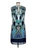 Rose + Olive 100% Polyester Paisley Blue Cocktail Dress Size 6 - photo 2