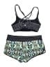 Athleta 100% Polyester Paisley Blue Two Piece Swimsuit Size XS - photo 2