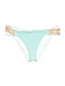 L Space Color Block Teal Swimsuit Bottoms Size M - photo 1