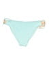 L Space Color Block Teal Swimsuit Bottoms Size M - photo 2