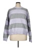 Faded Rose Stripes Gray Pullover Sweater Size XL - photo 1