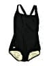 Speedo Solid Black One Piece Swimsuit Size 10 - photo 1