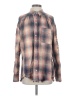 Free People Plaid Brown Long Sleeve Button-Down Shirt Size S - photo 1