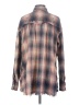 Free People Plaid Brown Long Sleeve Button-Down Shirt Size S - photo 2