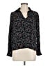 Maeve 100% Rayon Floral Black Long Sleeve Blouse Size 6 - photo 1