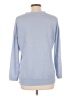 Talbots 100% Linen Solid Blue Cardigan Size Lg Petite - photo 2