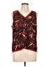 Halogen 100% Polyester Burgundy Sleeveless Blouse Size L - photo 1