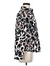 Foxcroft Animal Print Black Brown Long Sleeve Blouse Size 8 - photo 4