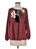 West Kei 100% Polyester Burgundy 3/4 Sleeve Blouse Size S - photo 1