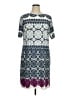 Eliza J Print Blue Casual Dress Size 14 - photo 1