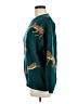 She + Sky Animal Print Teal Pullover Sweater Size M - photo 5
